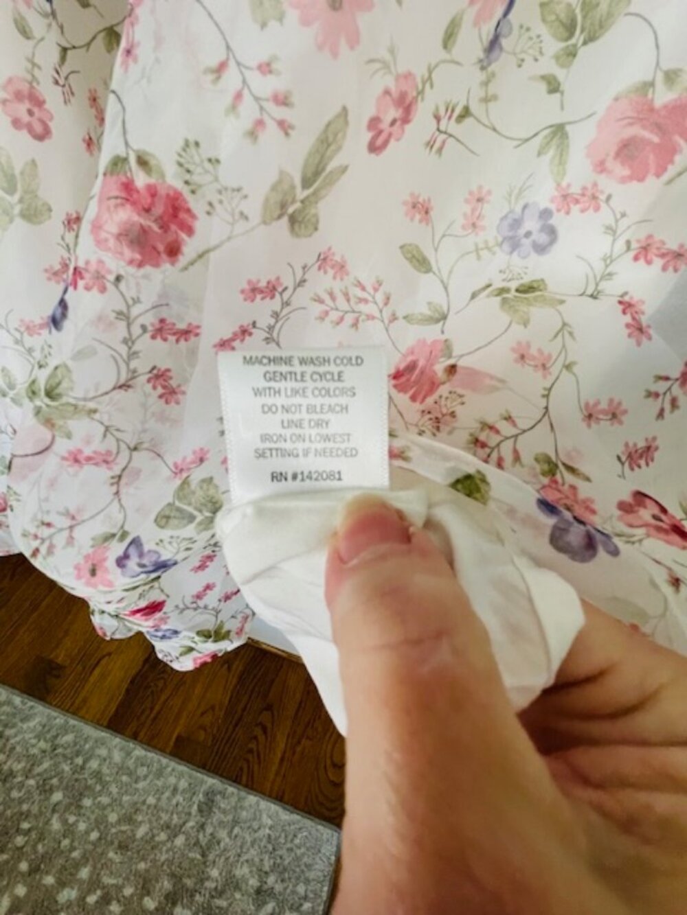 Audrey Parks Puff Sleeve Babydoll Dress Sheer Floral Organza Cottagecore Medium - Picture 6 of 8